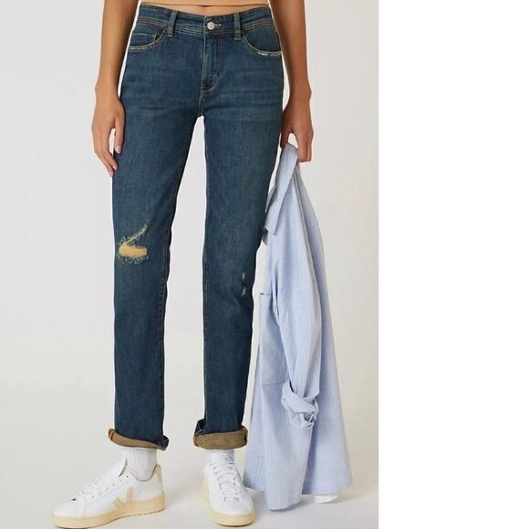 Anthropologie | Pilcro The Slim Boyfriend Jeans | Size: 26 | Color: Denim Dark - Picture 5 of 6